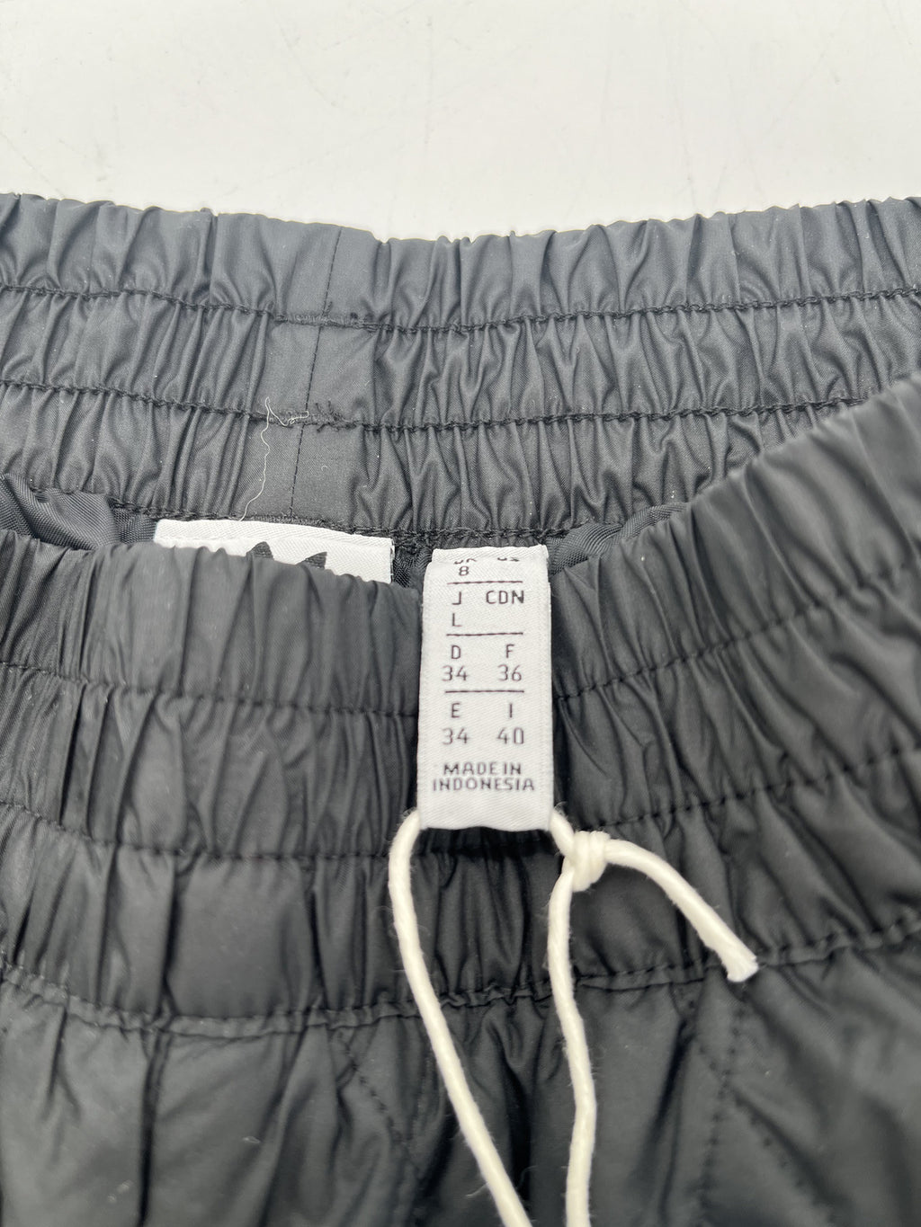 Adidas Women's Originals Black Quilted Track Pants Joggers - Size L (UK 8 / EU 34)
