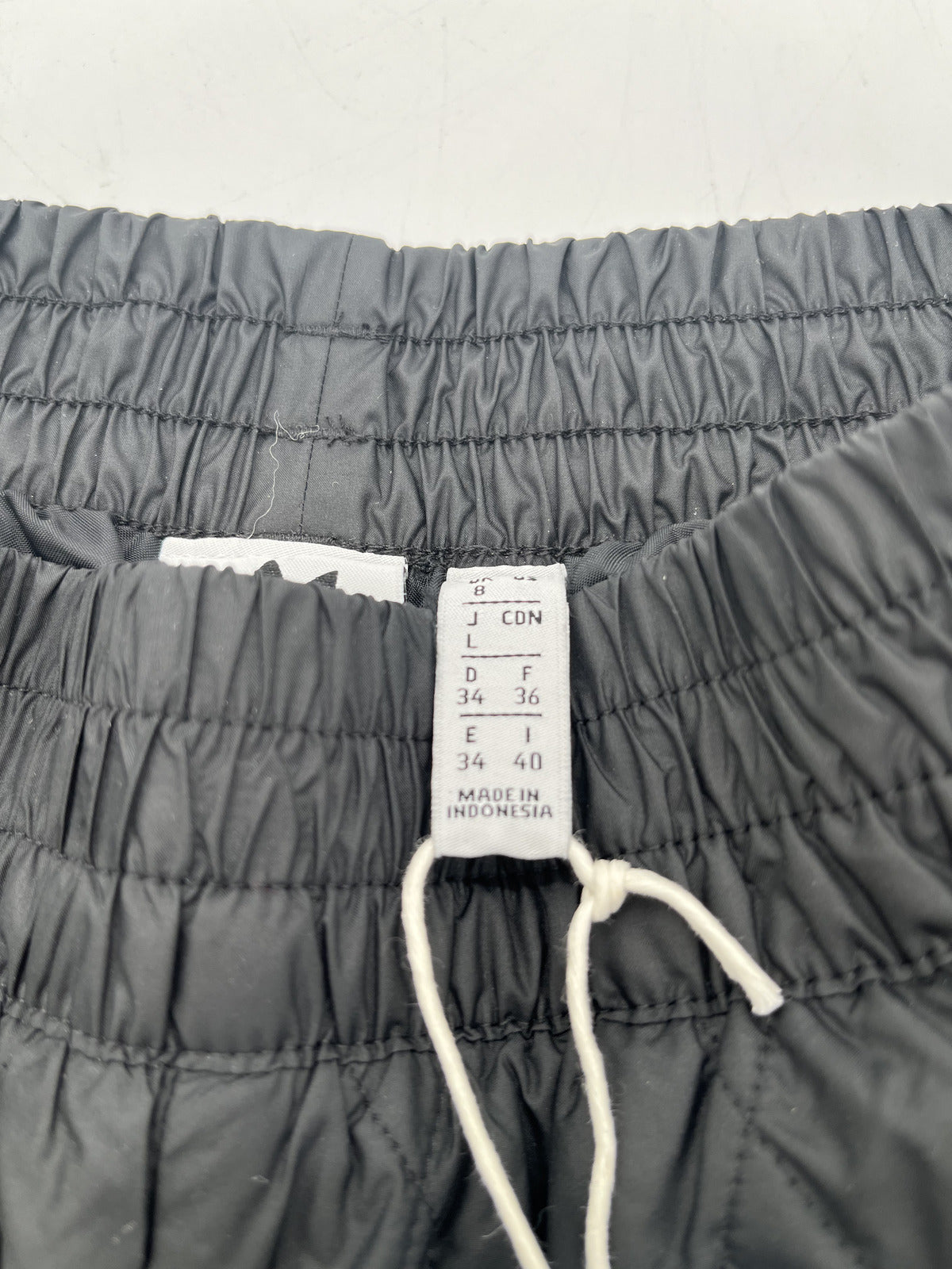 Adidas Women's Originals Black Quilted Track Pants Joggers - Size L (UK 8 / EU 34)