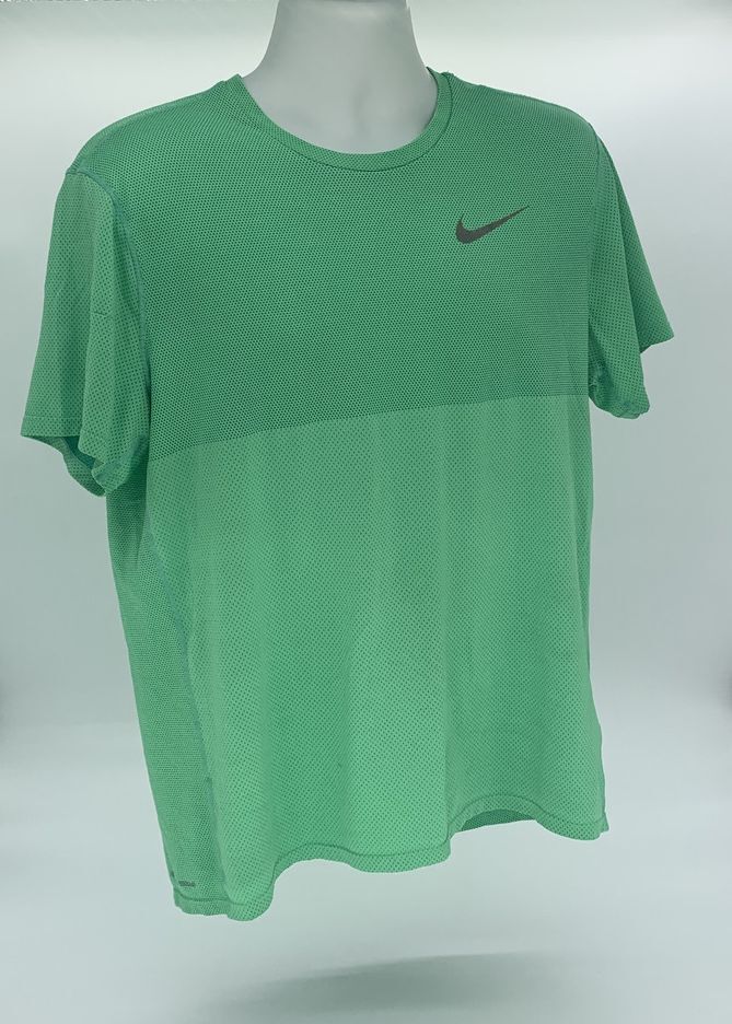 Nike Zonal Cooling Short Sleeve Green Training Top Men's - UK L