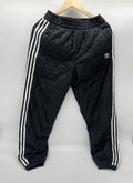 Adidas Women's Originals Black Quilted Track Pants Joggers - Size L (UK 8 / EU 34)